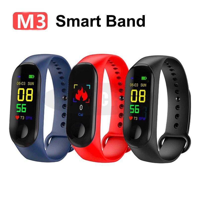 M3 นาฬิกาข้อมือเพื่อสุขภาพ Smart Watch นับก้าวเดิน วัดเต้นหัวใจ Bluetooth รองรับ IOS&Android