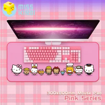 ✒☍ [Pink Series] แผ่นรองเมาส์ Big Size. 80 x 30 cm. Mouse pad แผ่นรองเม้าส์ Cat