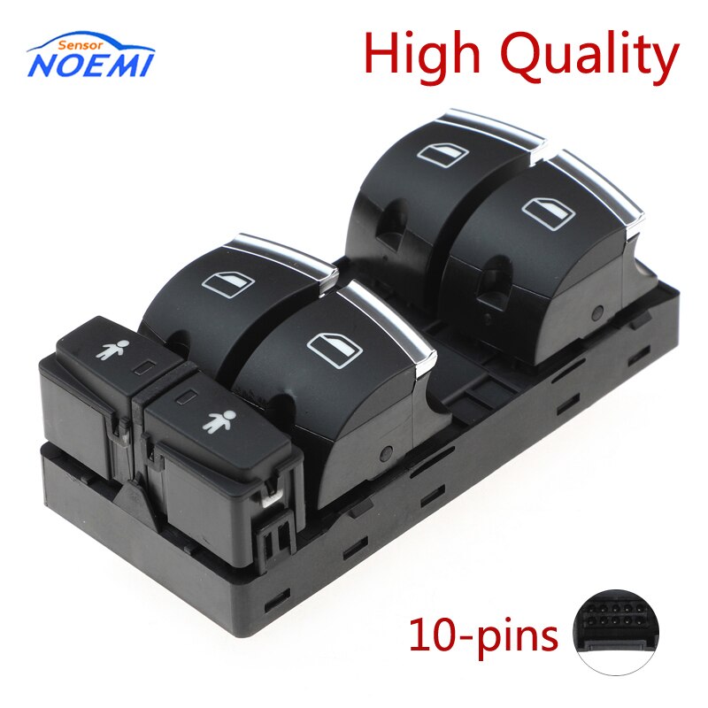 Yaopei 4f0959851j drive side power window master switch with chrome for audi a6l q7 2010 2011 2012 2013 2014 2015