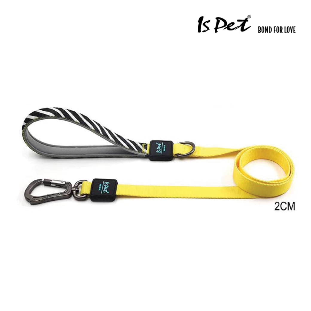 ISPET - Sparkling leash 2.0cm. สายจูงสุนัข และแมว (Yellow)