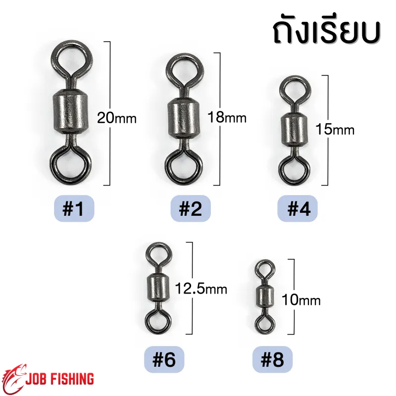 ภาพสินค้าลูกหมุนถัง (20 ตัว) เบอร์ 1/0, 1 , 2, 3, 4, 6, 8 ลูกหมุนถังลาย /เรียบ ลูกหมนตกปลา ลูกหมุนตกปลาหน้าดิน ลูกหมุน จากร้าน Job Fishing บน Lazada ภาพที่ 3