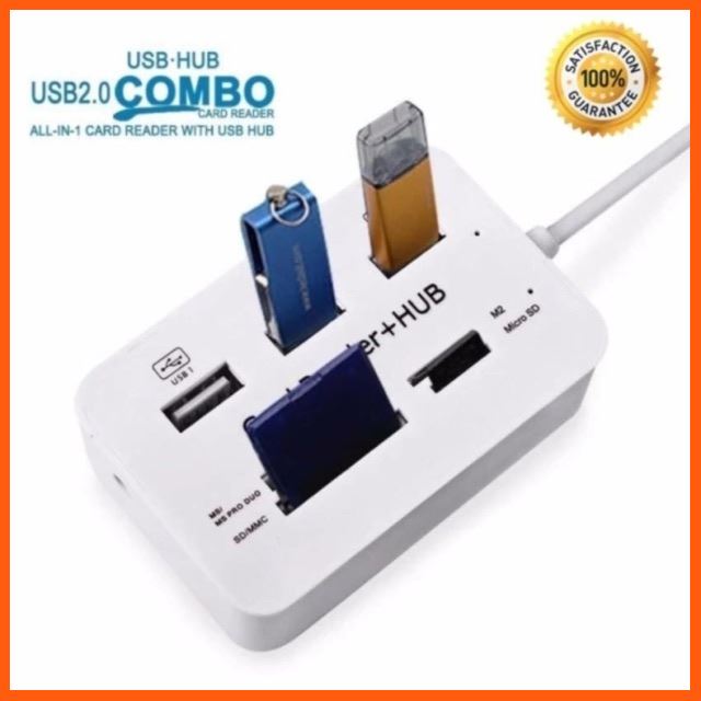 Best Quality USB Hub Combo 2.0 3 Ports Card Reader High Speed Multi USB Splitter Hub USB Combo All In One อุปกรณ์คอมพิวเตอร์ Computer equipment สายusb สายชาร์ด อุปกรณ์เชื่อมต่อ hdmi Hdmi connector อุปกรณ์อิเล็กทรอนิกส์ Electronic device