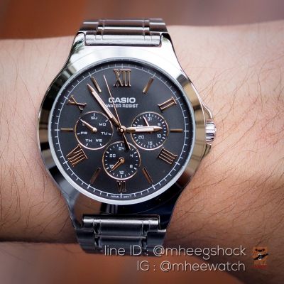 Casio หน้า Daytona สี Gold Black หลักเลขโรมันสีทอง Casio หน้า Daytona สี Gold Black หลักเลขโรมันสีทอง