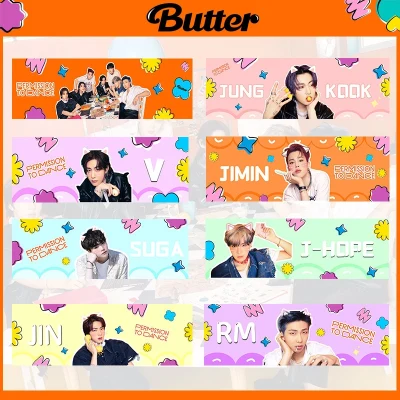 KPOP Bangtan Boys new album butterThe same paragraph should help hand banner Cosplay Gift JUNGKOOK JIMIN SUGA Fans Collection