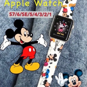 ภาพหน้าปกสินค้าพร้อมส่งจากไทย สาย Apple Watch Silicone Mickey ใส่ได้ทั้ง 7 series 7/6/SE/5/4/3/2/1 ขนาด 38/40/41/42/44/45 mm ที่เกี่ยวข้อง