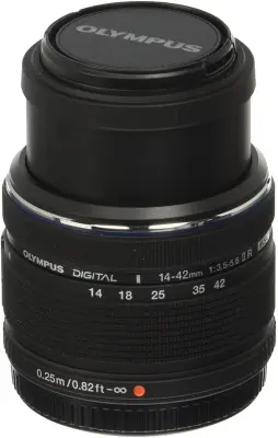 Olympus M.Zuiko Digital 14-42mm f3.5-5.6 II R MSC Black Lens 14-42mm F/3.5-5.6
