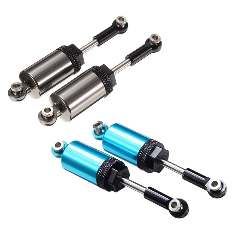 4PCS for WLtoys Upgrade Metal Shock Absorbers A949 A959 A969 A979 1/18 RC Car Parts, Grey & Blue