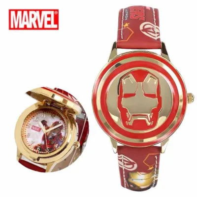 Disney Children's Watch Boy Captain America Around Marvel Cartoon Electronic Watch Student Gift