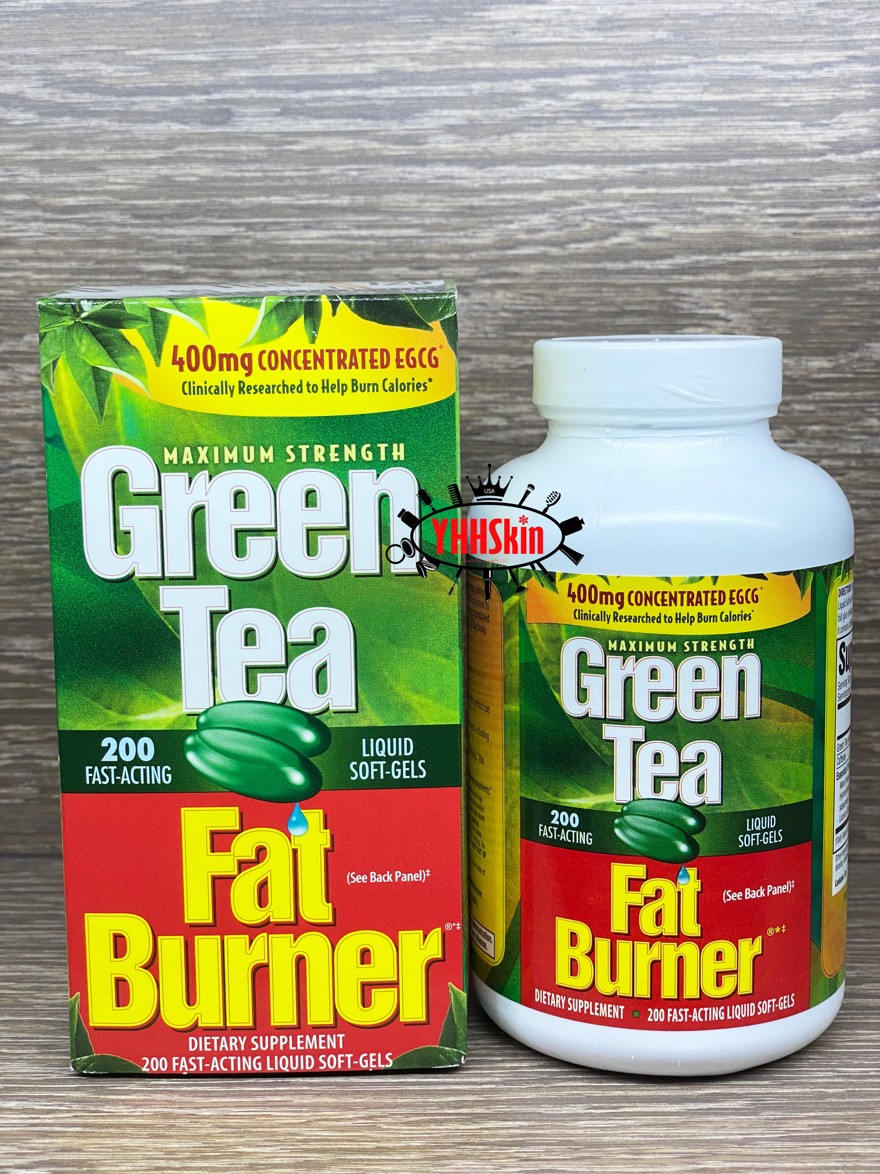 รีวิว Green Tea Fat Burner 400mg Concentrated EGCG / 200 Softgels ( 200