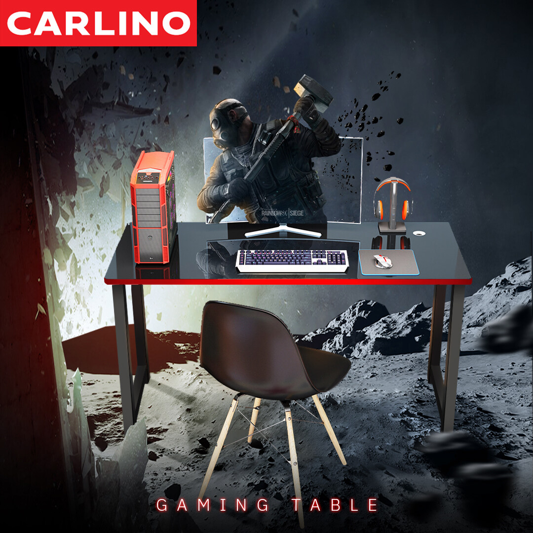 (*สินค้าพร้อมจัดส่ง*)  MR.CARLINO : GAMING TABLE โต๊ะ โต๊ะเล่นเกมส์ โต๊ะทำงาน โต๊ะสำนักงาน  ดีไซน์สวย คุณภาพดี