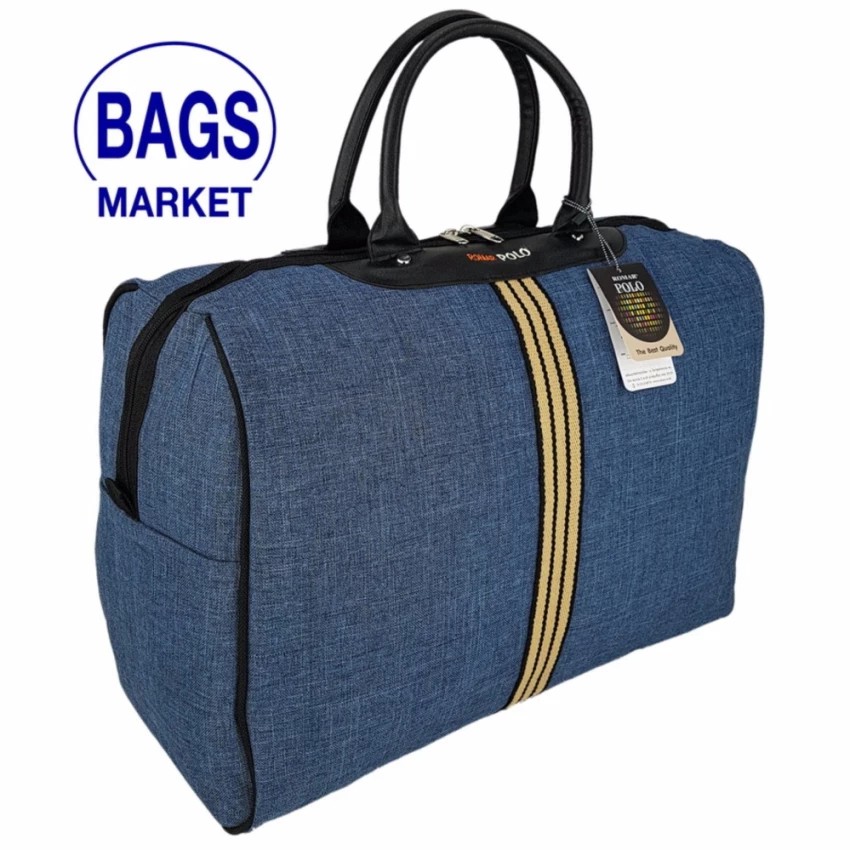 โปรโมชั่น Romar Polo กระเป๋าเดินทาง กระเป๋าถือ กระเป๋าใส่เสื้อผ้า ขนาด 18 นิ้ว Style Vintage Canvas  R522018-1 (Blue) ลดกระหน่ำ กระเป๋า ใส่ เสื้อผ้า เดินทาง กระเป๋า ใส่ เสื้อผ้า ใบ ใหญ่ กระเป๋า ใส่ เสื้อผ้า กัน น้ำ กระเป๋า ใส่ เสื้อผ้า สะพาย ข้าง