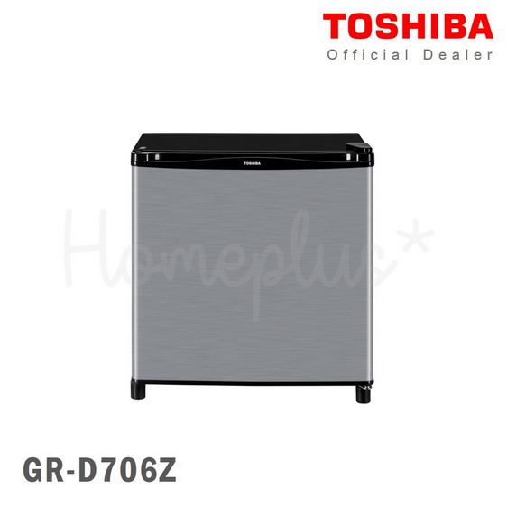 ตู้เย็นมินิบาร์  ตู้เย็น Refrigerator  ตู้เย็นมินิ ตู้เย็นเล็ก Minibar 1.7 คิว Toshiba รุ่น GR-D706  สีเงิน (Silver)