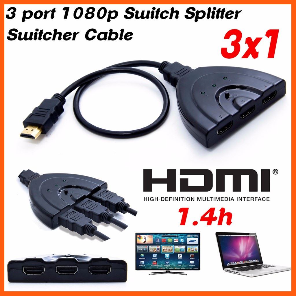 ลดราคา Mastersat HDMI Switch IN 3 OUT 1 Port ตัวแยก HDMI 3 ทาง พร้อมสาย HDMI #ค้นหาสินค้าเพิ่ม สายสัญญาณ HDMI Ethernet LAN Network Gaming Keyboard HDMI Splitter Swithcher เครื่องมือไฟฟ้าและเครื่องมือช่าง คอมพิวเตอร์และแล็ปท็อป