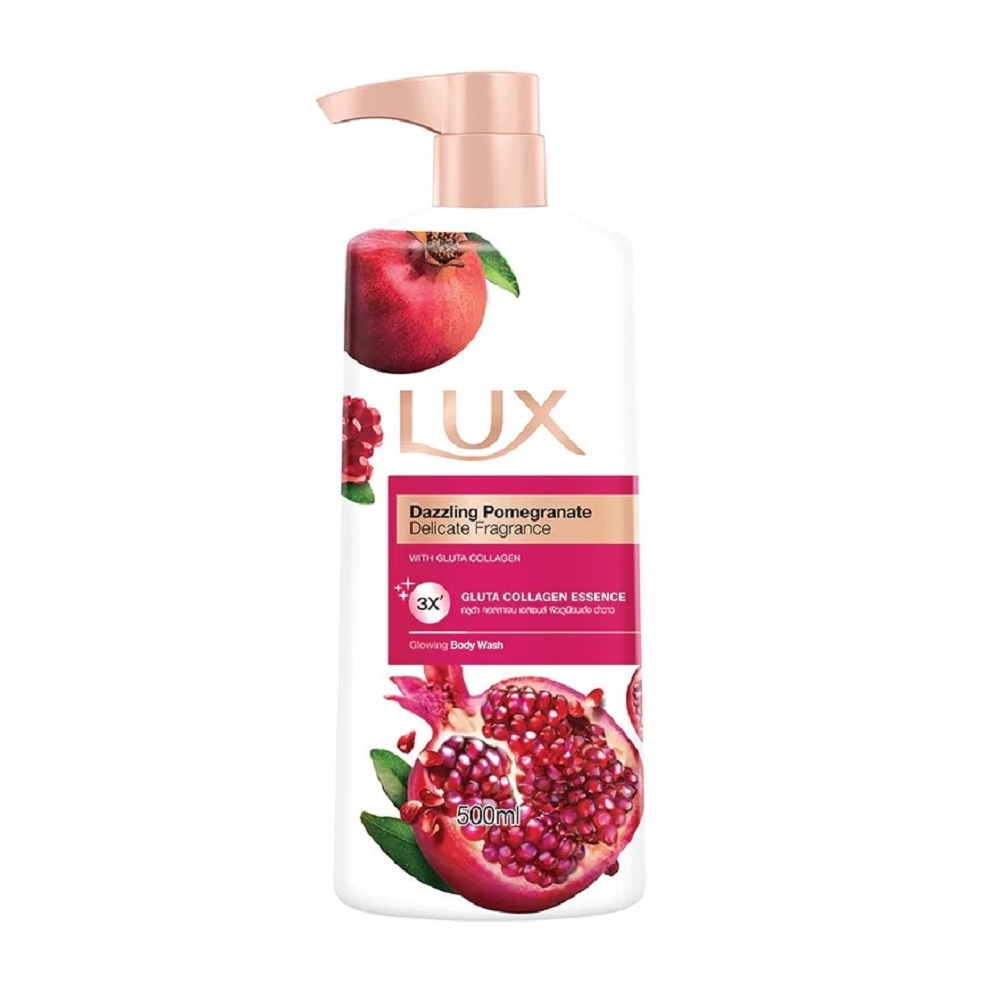 Lux Body Wash Dazzling Pomegranate 500 Ml.ลักส์ ครีมอาบน้ำ แดซลิ่ง พอ