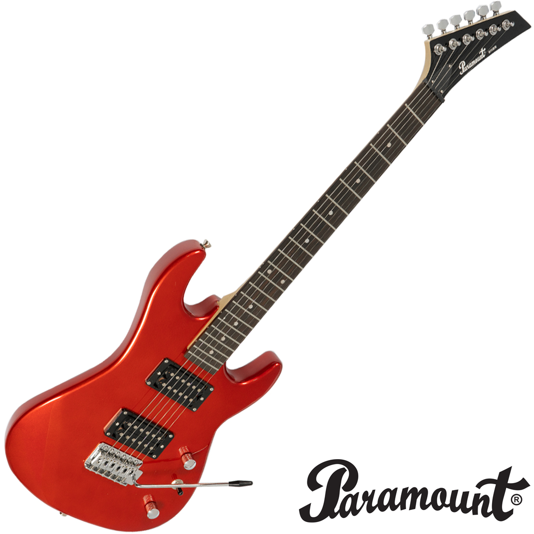 Paramount SH8R กีตาร์ไฟฟ้า 22 เฟร็ต หัวแจ็คสัน คอเมเปิ้ล ปิีกอัพฮัมคู่ (สีแดงเมทัลลิค, Metallic Red) + แถมฟรีพร้อมคันโยก