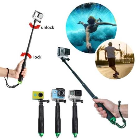 ไม้โกโปร 3 ระดับ แบบกันน้ำ Waterproof handheld monopod for Gopro + SJ4000