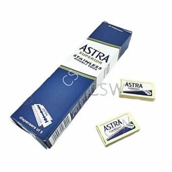 ASTRA ใบมีดโกนสแตนเลส ตราแอสตร้า 2 คม 1 กล่อง (20 กล่องเล็ก รวม 100 ใบ)(...)