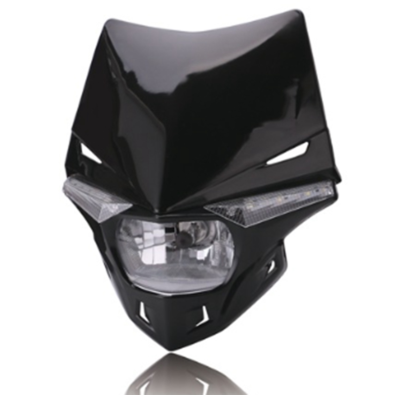Universal Motorcycle Headlight Mask – Enduro / Motard – Black – TitianCross (Portugal)
