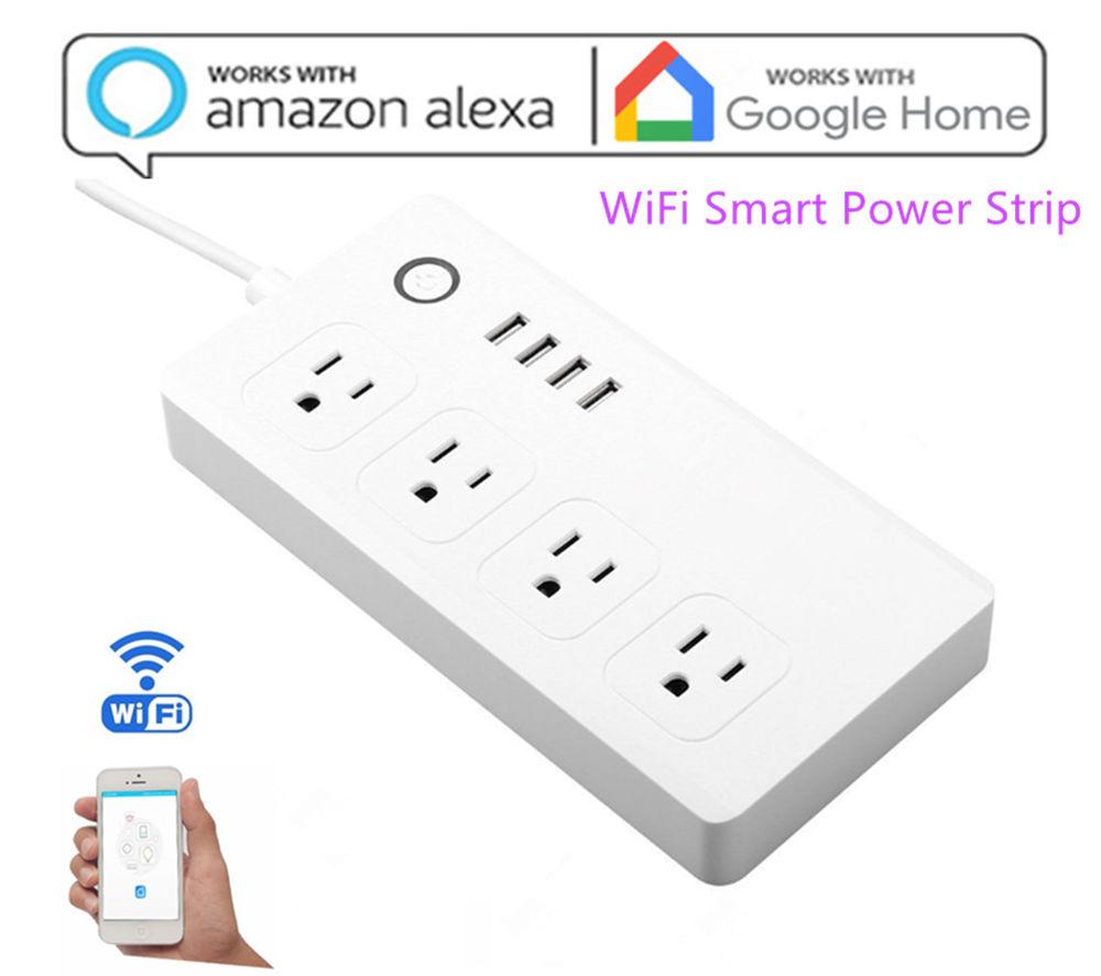Wifi Smart Power Strip Surge Protector Compatible With Alexa Google ...