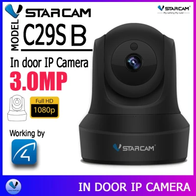 VStarcam C29S 1080 Full HD กล้อง IP 3ล้านพิกเซล แบบไร้สายกล้องวงจรปิดWiFi (สีดำ) By.SHOP-Vstarcam