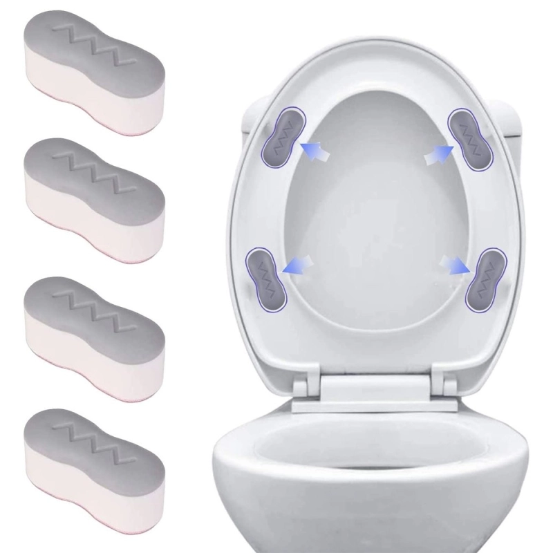 ราคาและรีวิวยางรองกันกระแทก สำหรับชักโครก (1 ชุด 4 ชิ้น) รุ่น Toilet-seat -break-anti-14oct-J1