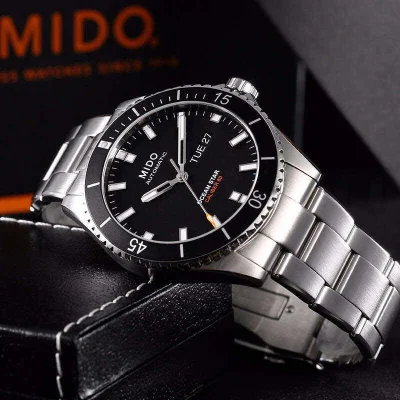 1.นาฬิกาข้อมือ MIDO Ocean Star Captain รุ่น M026.430.11.051.00 Mechanical watch