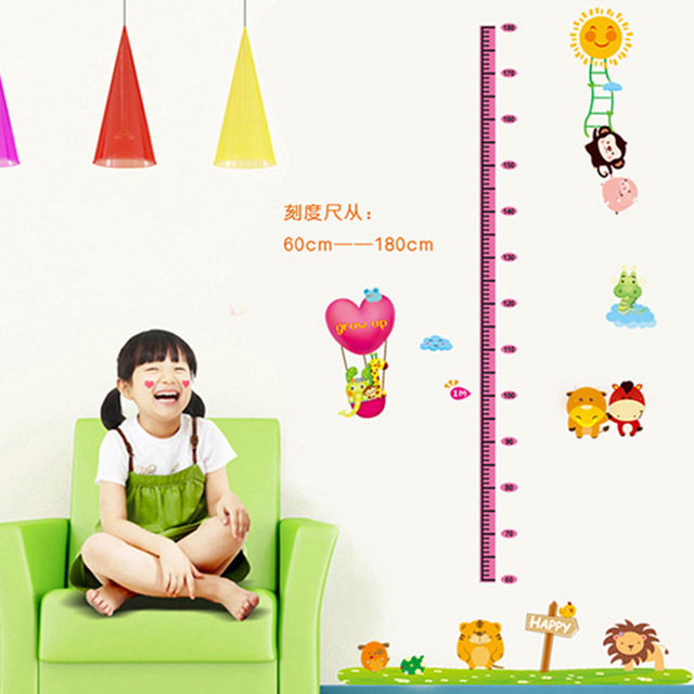 สติ๊กเกอร์ใส ติดผนังบ้าน วัดส่วนสูง  ห้องเด็ก ห้องนั่งเล่น DIY Wallsticker graphic Adhesive Family Wall Stickers Home Decor