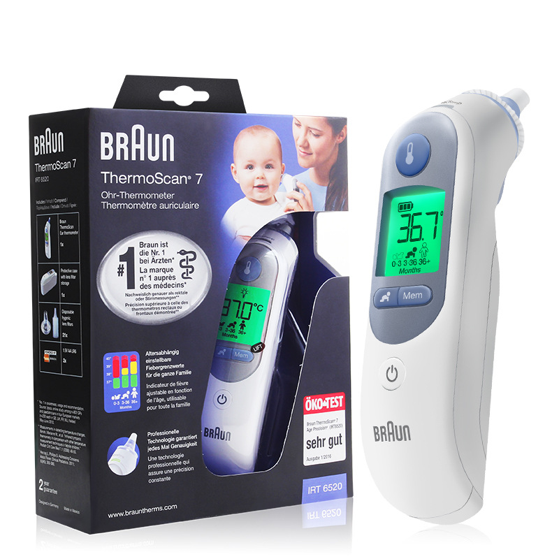 BRAUN ThermoScan® 7 Age Precision® – IRT6520 ปรอทวัดไข้ดิจิตอลทางหู เครื่องวัดอุณห Thermometers
