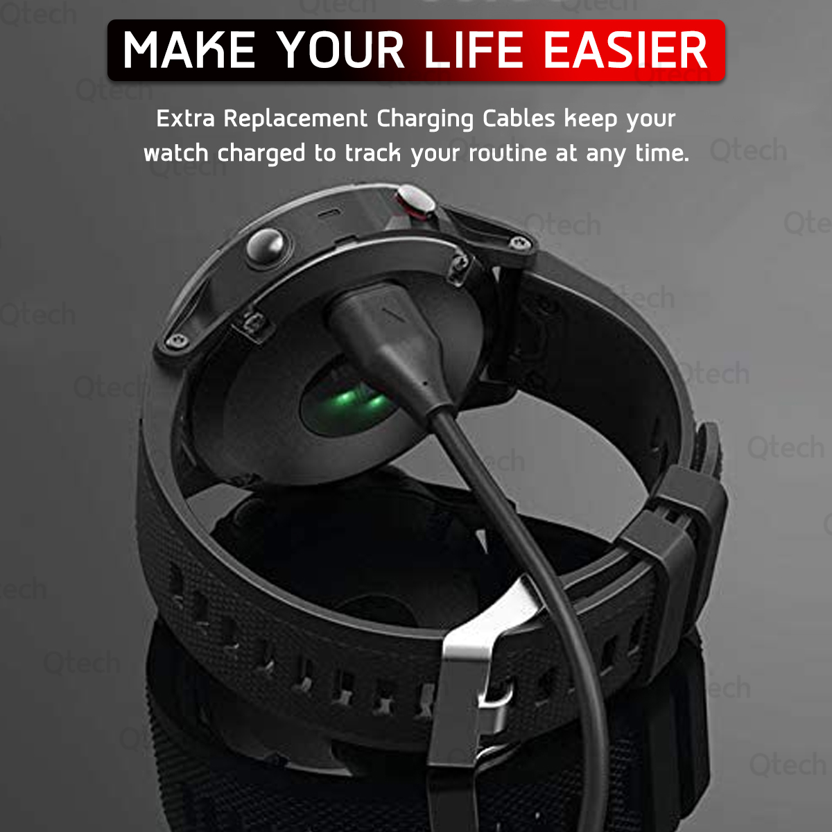 Qtech - สายชาร์ท Garmin Forerunner 265 265S สายชาร์จ เคส สายนาฬิกา ...
