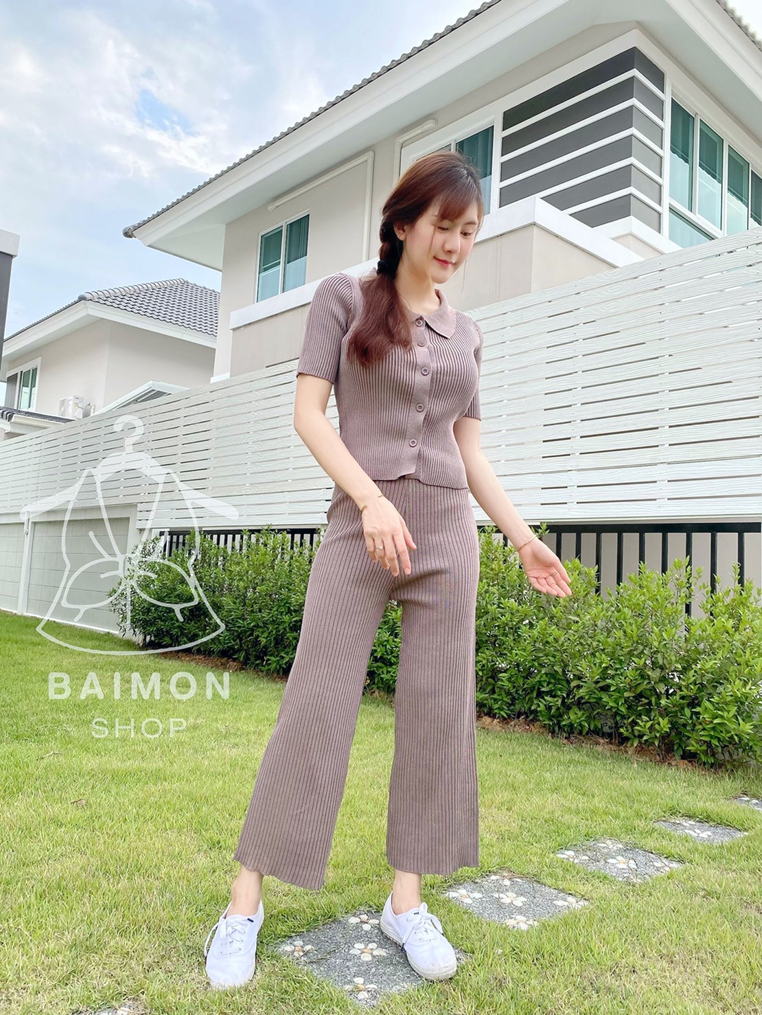 เซทคอปก+เสื้อแขนสั้น ผ้าไหมพรม ผ้านิ่มใส่สบาย ไม่หนาเกินไปนะ สินค้า ...