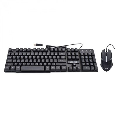 OKER KM-6120 Gaming KeyboardMouse Combo Set ชุดคีย์บอร์ดเมาส์เกมมิ่ง - Black