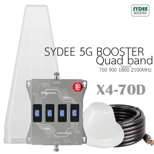 ภาพหน้าปกสินค้าSYDEE X470D Quad band repeater booster  5G 4G 3G  รองรับขยายสัญญาณความถี่ 700/900/1800/2100 MHz ที่เกี่ยวข้อง