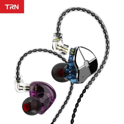 TRN ST1 1DD 1BA Hybrid In Ear Earphone HIFI DJ Monitor Running Sport Earphone Earplug Headset With QDC Cable TRN V90 BA5