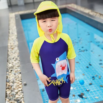 Kids Swimming Suits Short Sleeves Swimsuits Boys Girls Swimwear Baju Renang Kanak Kanak Baju Mandi Kolam Mandi Budak