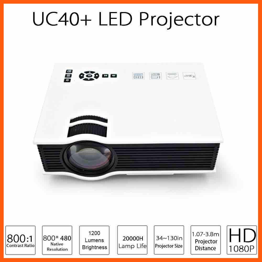 SALE UC68B Plus LED Projector Full HD 1080P 1200 lumens Home Theater Beamer Cheap Proyector with HDMI SD VGA สื่อบันเทิงภายในบ้าน โปรเจคเตอร์ และอุปกรณ์เสริม