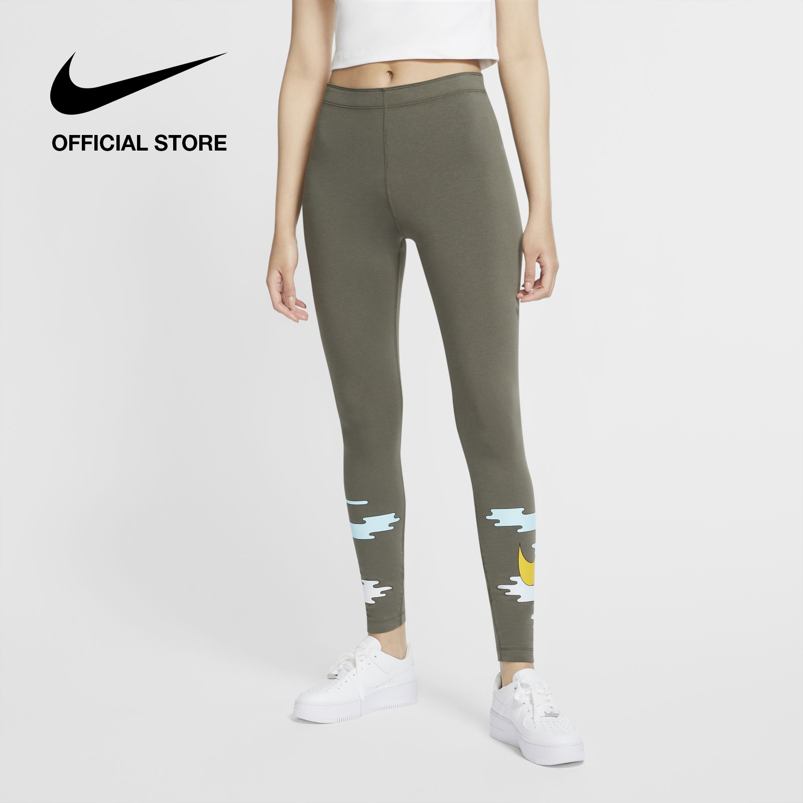 Nike Women's Sportswear Icon Clash Leggings - Twilight Marsh ไนกี้ เลกกิ้งผู้หญิง ไอค่อน แคลช - สีเขียว