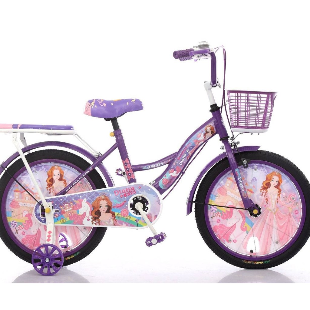 ฺBicycle Bike Scooter มาแล้วจ้า!! จักรยานเด็ก 6 ขวบขึ้นไป 18 นิ้ว สไตล์เจ้าหญิง รูปทรงทันสมัย สีสันสวยงาม ล้อเติมลม ของแต่งจัดเต็ม ปลายทางได้ คุณภาพดีเยี่ยม ช่วยการออกกำลังกาย ร่ายกายแข็งแรง