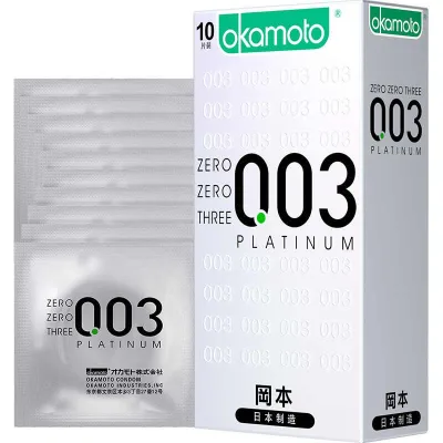 okamoto 003 โอกาโมโตะ ถุงยางอนามัย Size 52 mm. (สินค้าพร้อมส่ง)