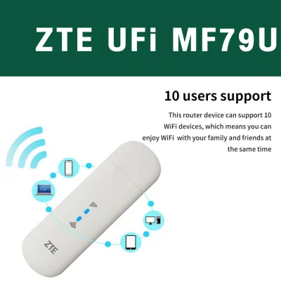 แอร์การ์ด โมบายไวไฟ ไวไฟพกพา 3G/4G WiFi USB 4G เร็ว 150 เม็ก ZTE UFi MF79U