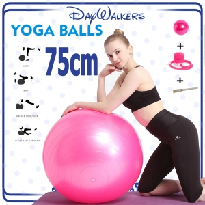 ภาพหน้าปกสินค้าDaywalks โยคะบอล ลูกบอลโยคะออกกำลังกาย อุปกรณ์โยคะ ขนาด 75 CMและ Yoga Gym Fitness Static Strength Exercise Stability Ball with Pump ที่เกี่ยวข้อง