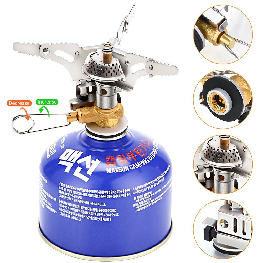 Jeebel Portable Backpacking Stove for Camping with Piezo Ignition 3500w