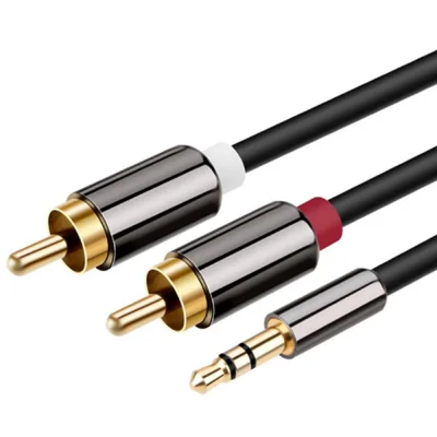 RJH9172 Aux DVD Amplifier Speaker Headphone 3.5mm Jack 3.5 To 2RCA Audio Cable Splitter RCA Cable