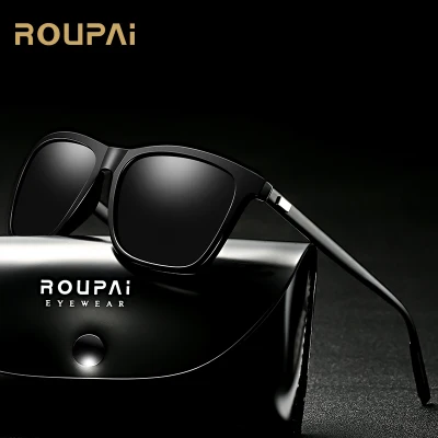 ROUPAI ผญ black sunglasses sunglasses driving sunglasses men sunglasses UV400 sunglasses fashion sunglasses male blue -P0864