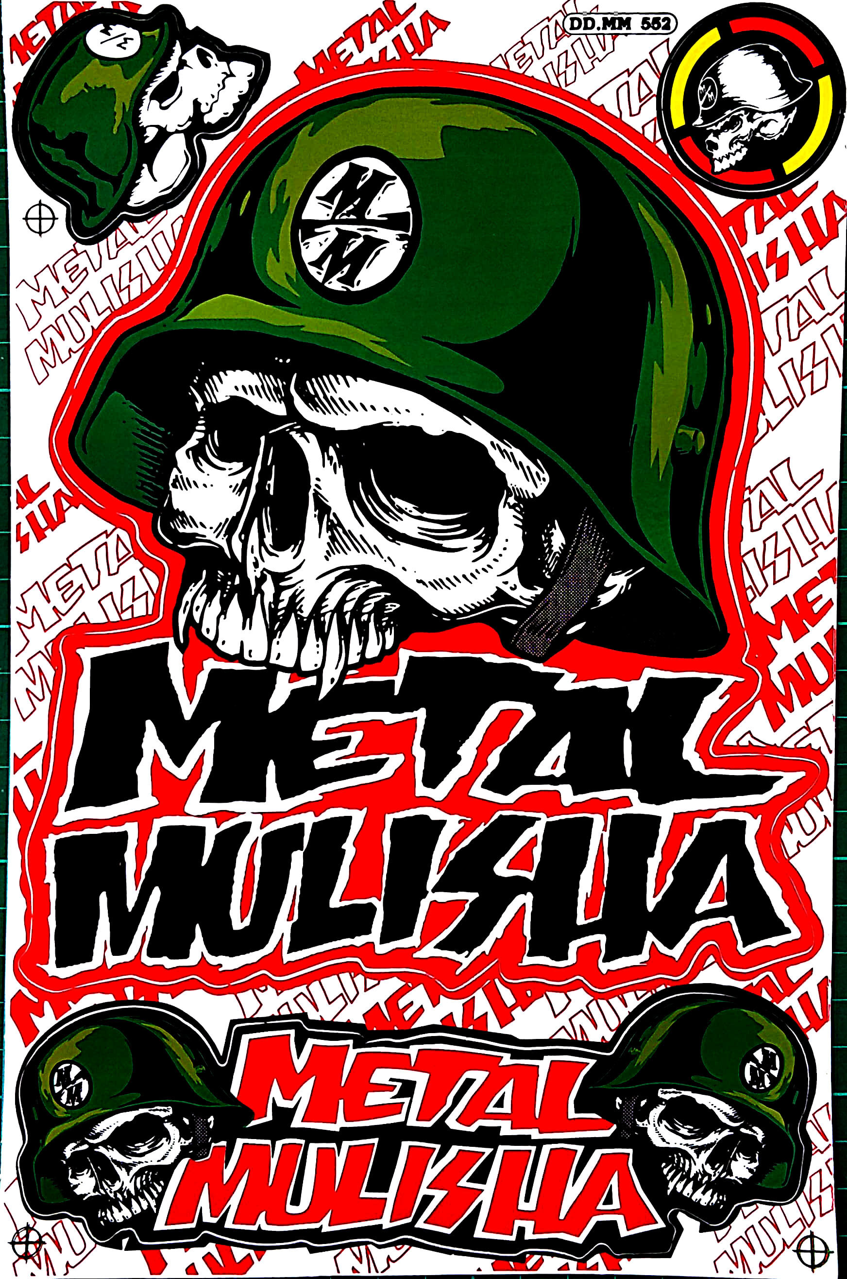 สติ๊กเกอร์แต่งรถ METAL MULISHA SE18 สติกเกอร์ติดรถมอไซค์ สติ๊กเกอร์หัว