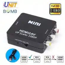 ภาพขนาดย่อของภาพหน้าปกสินค้าUNITBOMB ตัวแปลงสัญญาณ HDMI to AV Converter (1080P) แปลงสัญญาณภาพและเสียงจาก HDMI เป็น AV พร้อมส่ง จากร้าน kiwi thailand บน Lazada