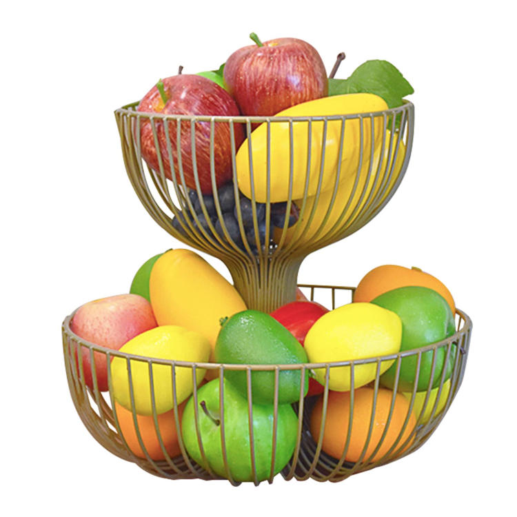 Countertop Fruit Bowl Countertop Fruit Storage Baskets Double Tiered
