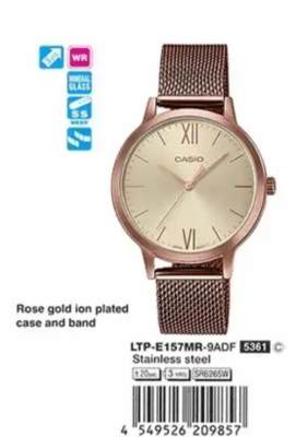 ดูภาพ Casio แท้ 100% รุ่น LTP-E157MR-9ADF นาฬิกาผู้หญิง สีโรสโกลด์ เพิ่มเติม Casio แท้ 100% รุ่น LTP-E157MR-9ADF นาฬิกาผู้หญิง สีโรสโกลด์