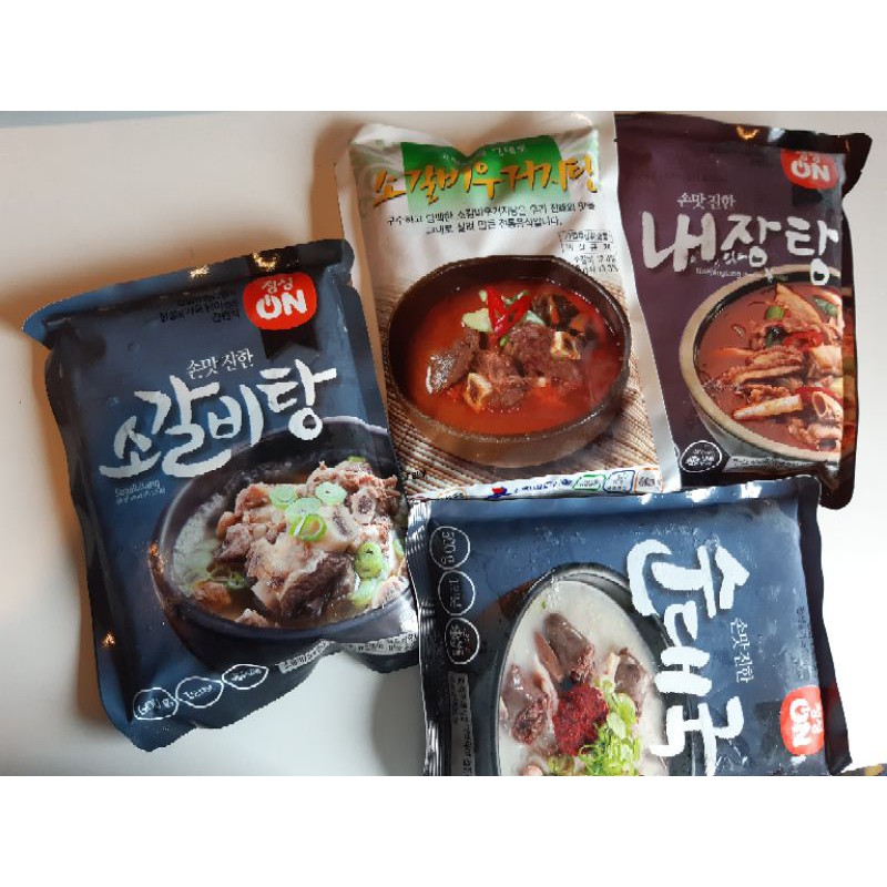 อาหารแช่แข็งเกาหลีพร้อมทาน ซุปซุนแด ซูปไส้อ่อนวัว ซุปกระดูกวัว ซุปวัวรสเผ็ด