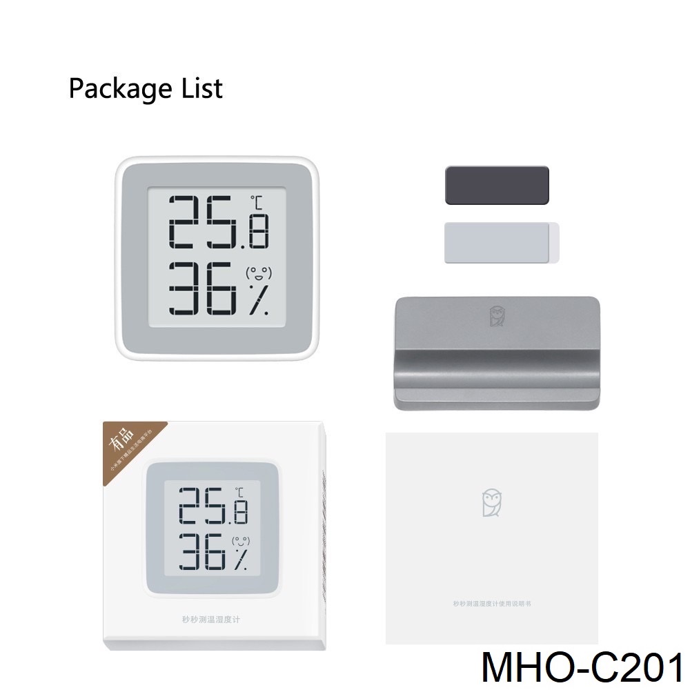 เครื่องวัดอุณหภูมิเเละความชื้น  Xiaomi Miaomiaoce E-Ink Thermometer Hygrometer สี MHO-C401 Smart Version สี MHO-C401 Smart Version