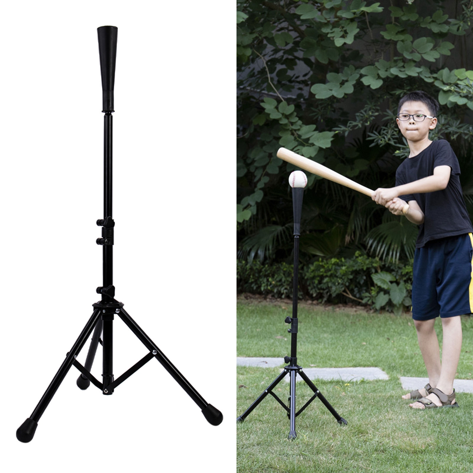1Pc Adjustable Batting Tee Baseball Batting Tee Softball Tripod T Stand ...